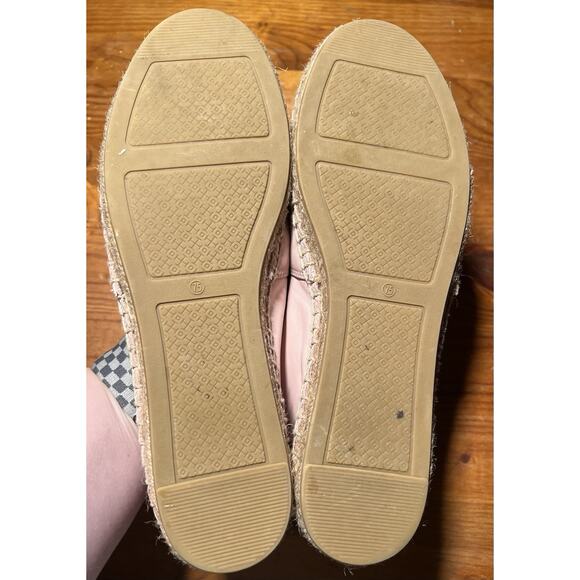 Tory Burch Ines Espadrille Pink Leather Slip On Size 7.5 - Picture 11 of 11